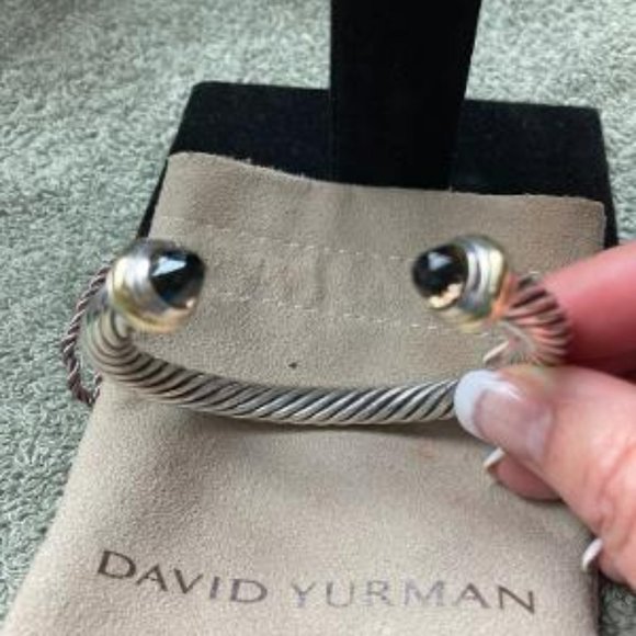 David Yurman Albion Smoky Quartz Gold and Silver Bracelet - Picture 3 of 4